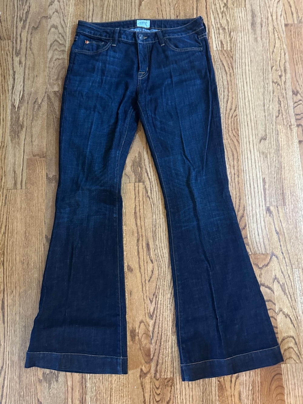 Hudson Jeans Flare Leg Dark Wash Trendy Hip Vintage Style 80s USA Size 29